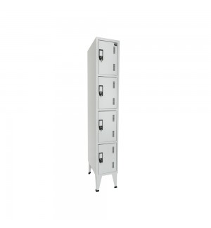 Cacifos Metálicos Simples 4 Cacifos 300x500x1900mm Cinza