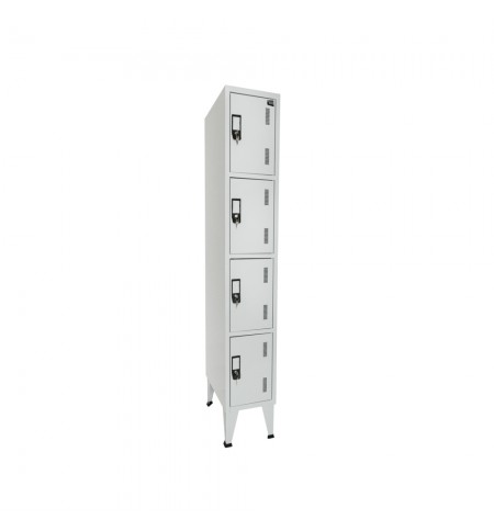 Cacifos Metálicos Simples 4 Cacifos 300x500x1900mm Cinza