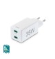 Carregador USB-C 2 Portas 35W Rápido Branco