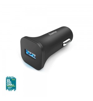 Carregador Isqueiro Auto USB-A 6W Preto