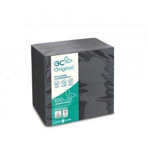 Guardanapos 30x40 1/6 2Fls Preto P&P 150un