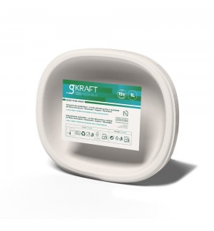 Saladeiras 1000ml Celulose s/Tampa Branco gKRAFT 15un