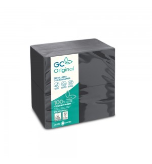 Guardanapos 40x40 1/8 2Fls Preto P&P 120un