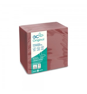 Guardanapos 40x40 2Fls Bordeaux P&P 100un