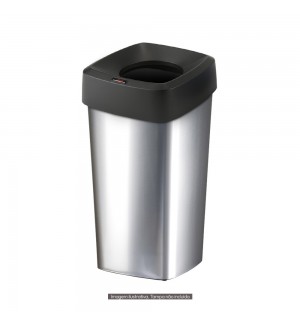 Contentor 60L Plástico Quadrado Iris Cor Metálico sem Tampa