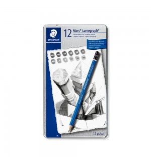 Lápis Grafite 100 G12 STAEDTLER Mars Lumograph Cx Metal 12un