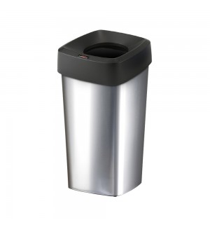 Contentor 60L Plástico Quadrado Iris Cor Metálico com Tampa