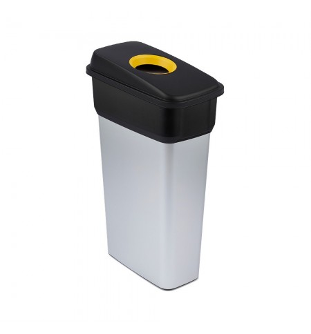 Contentor 70L Cinza/Preto Neo Ecosort com Tampa Amarelo