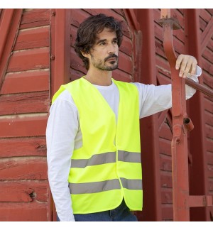 Colete Refletor de Alta Visibilidade Amarelo Adulto