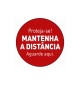 Sinalética MANTENHA A DISTÂNCIA Vinil Portas 347x347mm