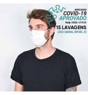 Máscara Reutilizável 15 Lavagens DANIELLE A Branco 1un