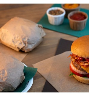 Papel Anti-Gordura 34g 28x34cm Natural 1000un