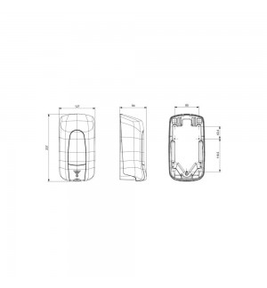 Saboneteira Recarga Plástico Aitana Mix Branco WOSH 1L