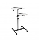 Mesa Apoio Apresentação 42x50/40x35cm 2 Niveis c/Rodas