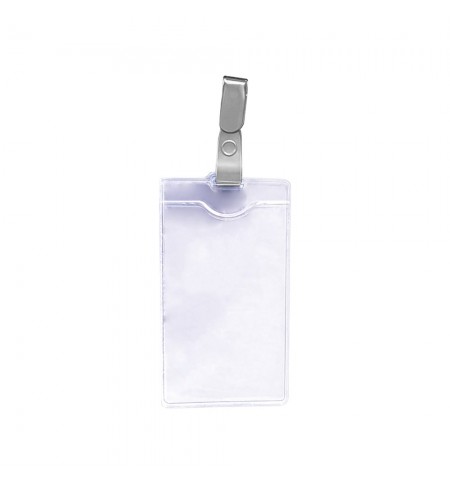 Porta-Nomes Vertical 62x108mm Mola Cinza 12un