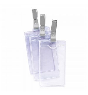 Porta-Nomes Vertical 62x108mm Mola Cinza 12un