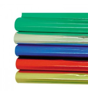 Papel Metalizado 1x3m Vermelho Rolo