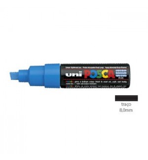 Marcador Uniball Posca PC-8K 8mm Azul Claro (8) 1un