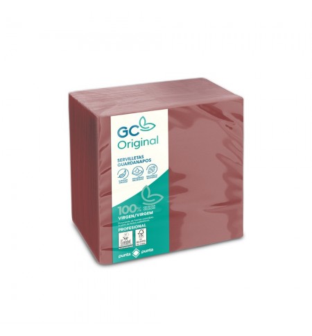 Guardanapos 40x40 1/8 2Fls Bordeaux P&P 120un
