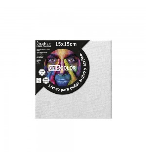 Tela 15x15cm Moldura Madeira 100% Algodão 1un