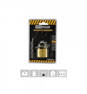 Cadeado 32x50mm Dourado com Chaves