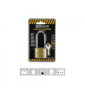 Cadeado 38x85mm Dourado Argola Extra Alta com Chaves