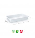 Tabuleiro Hotelaria 35x27,5x6cm 4L Branco
