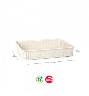 Caixa Multiusos Nature Eco Nº1 26x35,5x6,5cm Bege
