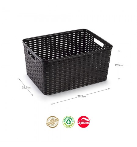Caixa Arrumação Rattan Nº5 18L Wengue