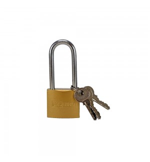 Cadeado 38x85mm Dourado Argola Extra Alta com Chaves