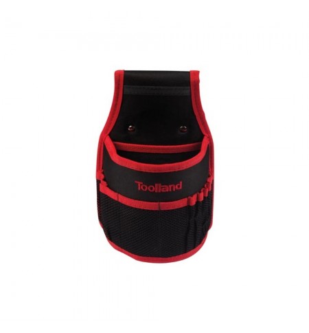 Bolsa Ferramentas para Cinto com Bolsos Preto/Vermelho