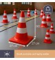 Cone Sinalização Branco e Vermelho 50cm