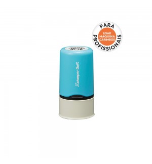 Carimbo Objetos PERSONALIZÁVEL Redondo Name Stamp Pack Azul