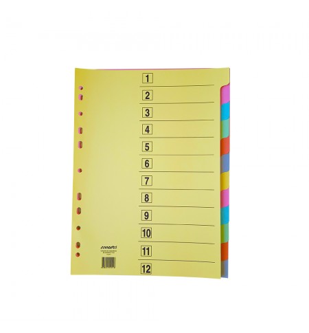 Separadores A4 Cartolina Cores Sortidas (202) 12un