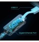 Adaptador USB-A 3.0 para Ethernet Gigabit Branco