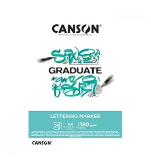 Bloco Canson Graduate Lettering Marker A4 180g 20Fls
