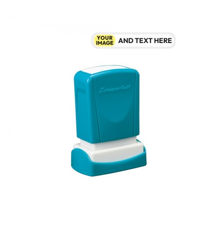 Carimbo 11x25mm Xstamper Quix Preto PERSONALIZADO 1un