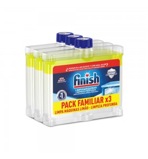 Limpa Máquinas Loiça Finish Limão 3x250ml