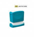 Carimbo 11x40mm Xstamper Quix Preto PERSONALIZADO 1un
