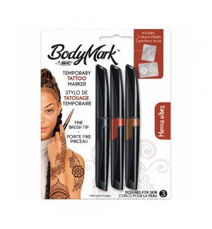 Marcador Tatuagens Temporárias BIC Henna Vibes 3 Cores