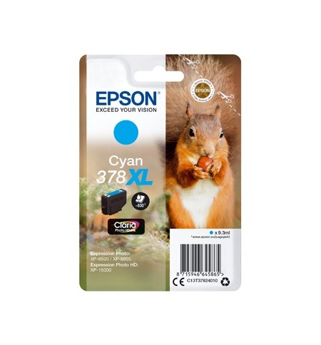 Tinteiro Epson 378XL Azul C13T37924010 9,3ml