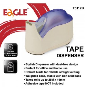 Desenrolador de Secretária para Fita 33mts Eagle Branco/Azul