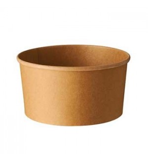 Saladeiras 1000ml Cartão Redondo Ø150mm Cor Kraft 50un
