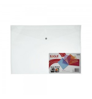 Bolsa Envelope A3 Fecho Botão Transparente Eagle