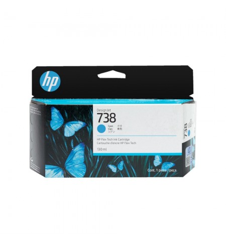 Tinteiro HP 738 Azul 498N5A 130ml
