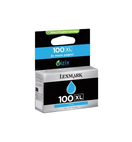 Tinteiro Lexmark 100XL Azul 14N1069E 7,4ml 600 Pág.
