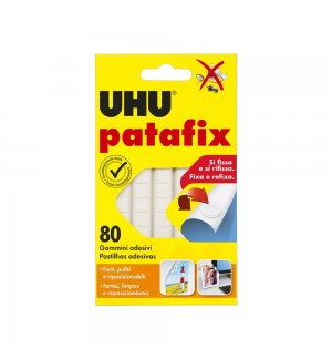 Pastilhas Bi-adesivas Patafix UHU Branco 80un