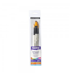 Pack Pincel Aguarela Redondo Oval Liner 3un