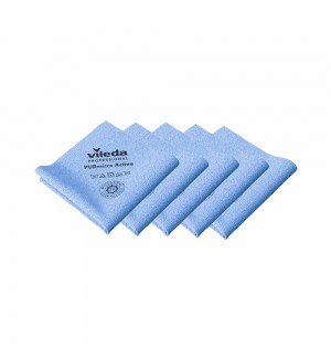 Pano Microfibra PURmicro Active 38x35cm Vileda Pro Azul 5un