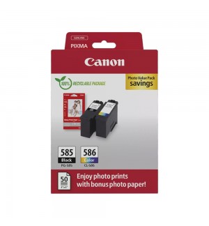 Pack Tinteiros Canon 585/586 Preto/Color 6205C004